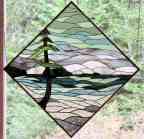 "Spectacle Lake" Stained Glass Transom Window